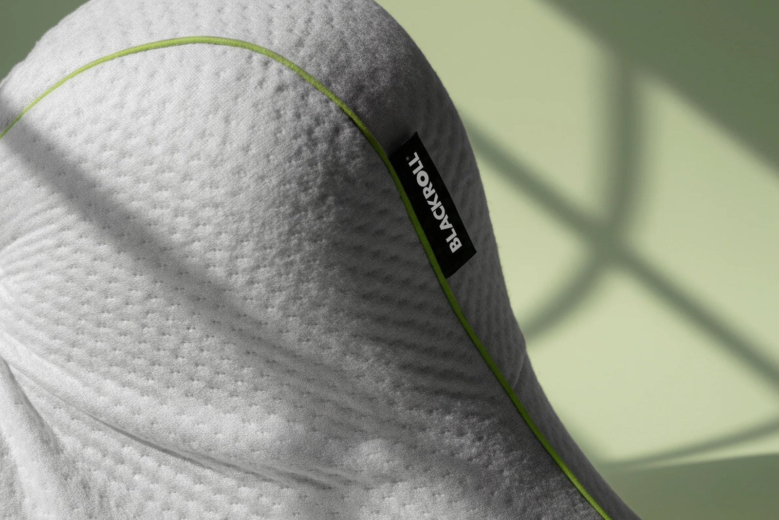 Fabric texture and brand tag detail
