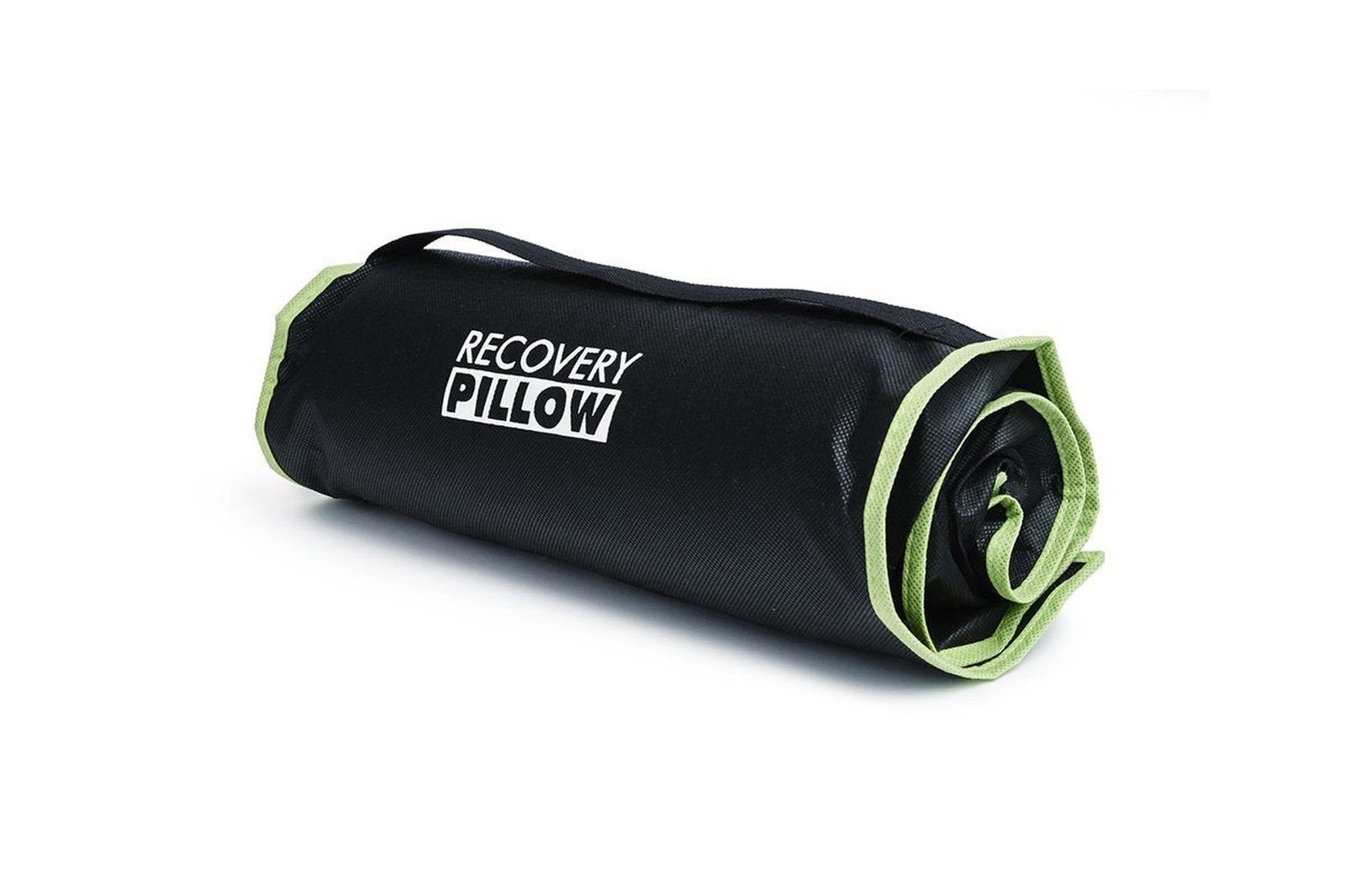Recovery Pillow rolled in its branded travel bag